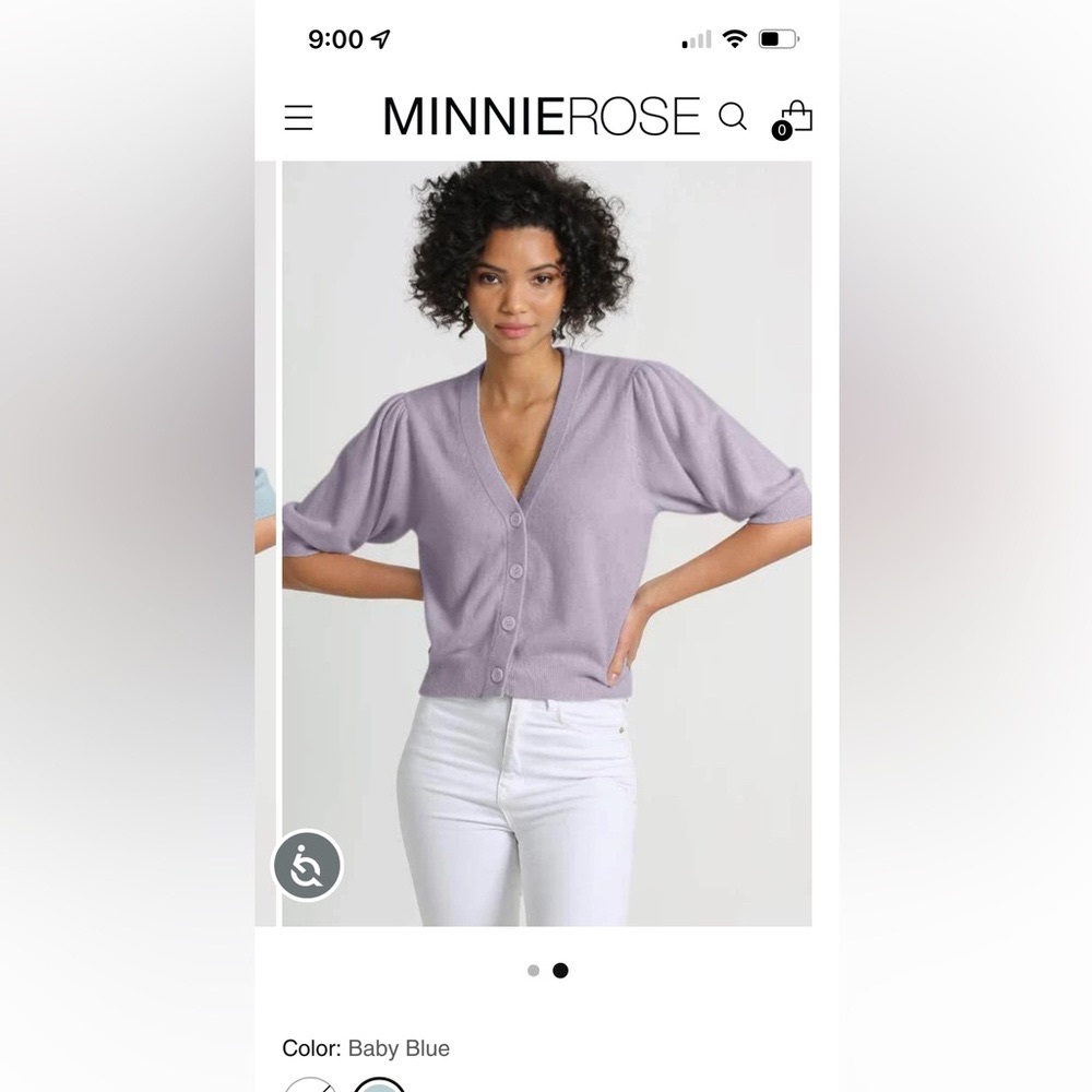 Minnie rose short sleeve cashmere sweater never worn